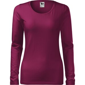 MALFINI® Dámské dlouhé strečové tričko Malfini s dlouhým rukávem Barva: fuchsiová tmavá, Velikost: L