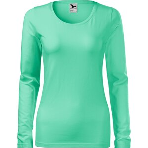 MALFINI® Dámské dlouhé strečové tričko Malfini s dlouhým rukávem Barva: Mátová, Velikost: XXL