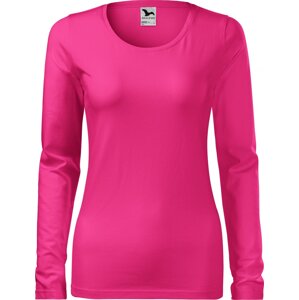 MALFINI® Dámské dlouhé strečové tričko Malfini s dlouhým rukávem Barva: purpurová, Velikost: XXL