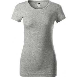 MALFINI® Dámské tričko Glance Malfini s elastanem a 95% bavlny Barva: Šedý melír tmavý, Velikost: L