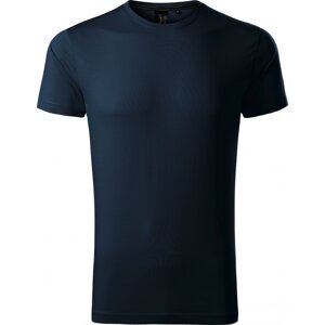 MALFINI Premium® Exkluzivní pánské slim fit tričko s elastanem Barva: modrá námořní, Velikost: S