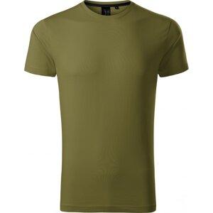 MALFINI Premium® Exkluzivní pánské slim fit tričko s elastanem Barva: Olivová, Velikost: M