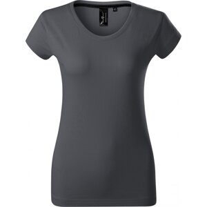 MALFINI Premium® Exkluzivní dámské tričko s hlubším výstřihem 160 g/m Barva: šedá antracitová, Velikost: XXL