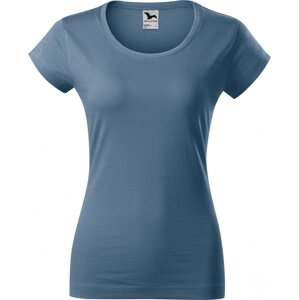 MALFINI® Dámské tričko Viper s kratšími rukávky a hlubším výstřihem Barva: modrá denim, Velikost: XXL