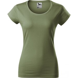 MALFINI® Dámské tričko Viper s kratšími rukávky a hlubším výstřihem Barva: zelená khaki, Velikost: L