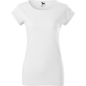 MALFINI® Volné směsové tričko Fusion s ohrnutými rukávky Barva: Bílá, Velikost: XXL