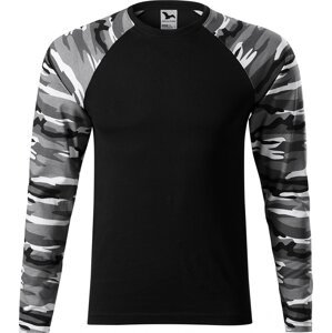 MALFINI® Pánské baseballové triko Malfini s dlouhými maskáčovými rukávy Barva: šedá kamufláž, Velikost: XL