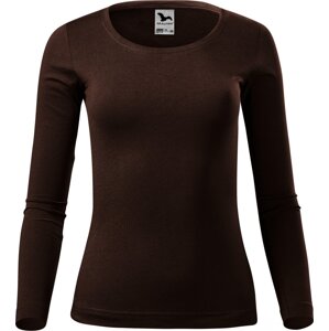 MALFINI® Dámské bavlněné triko Malfini s dlouhým rukávem 160 g/m Barva: kávová, Velikost: L