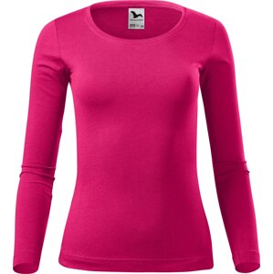 MALFINI® Dámské bavlněné triko Malfini s dlouhým rukávem 160 g/m Barva: Malinová, Velikost: L