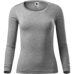 MALFINI® Dámské bavlněné triko Malfini s dlouhým rukávem 160 g/m Barva: Šedý melír tmavý, Velikost: XXL