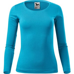 MALFINI® Dámské bavlněné triko Malfini s dlouhým rukávem 160 g/m Barva: Tyrkysová, Velikost: XXL
