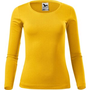 MALFINI® Dámské bavlněné triko Malfini s dlouhým rukávem 160 g/m Barva: Žlutá, Velikost: XXL