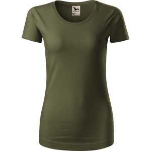 MALFINI® Dámské lehce vypasované tričko Malfini z organické bavlny 160 g/m Barva: military, Velikost: L