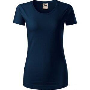 MALFINI® Dámské lehce vypasované tričko Malfini z organické bavlny 160 g/m Barva: modrá námořní, Velikost: XXL