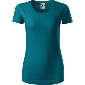 MALFINI® Dámské lehce vypasované tričko Malfini z organické bavlny 160 g/m Barva: modrá petrolejová, Velikost: XXL