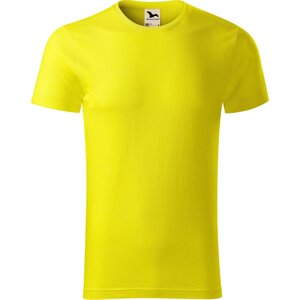 MALFINI® Pánské tričko Malfini z organické bavlny a provedení Slub 150 g/m Barva: žlutá citronová, Velikost: XXL