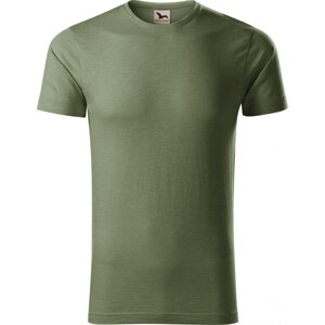 MALFINI® Pánské tričko Malfini z organické bavlny a provedení Slub 150 g/m Barva: zelená khaki, Velikost: XXL