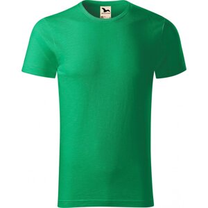 MALFINI® Pánské tričko Malfini z organické bavlny a provedení Slub 150 g/m Barva: zelená střední, Velikost: L