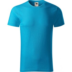 MALFINI® Pánské tričko Malfini z organické bavlny a provedení Slub 150 g/m Barva: Tyrkysová, Velikost: XXL