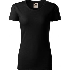 MALFINI® Dámské tričko Malfini z organické bavlny a provedení Slub 150 g/m Barva: Černá, Velikost: L