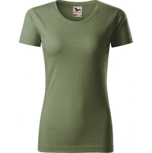 MALFINI® Dámské tričko Malfini z organické bavlny a provedení Slub 150 g/m Barva: zelená khaki, Velikost: XXL