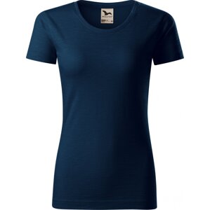 MALFINI® Dámské tričko Malfini z organické bavlny a provedení Slub 150 g/m Barva: modrá námořní, Velikost: XS