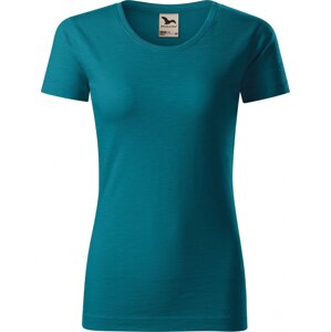 MALFINI® Dámské tričko Malfini z organické bavlny a provedení Slub 150 g/m Barva: modrá petrolejová, Velikost: XXL