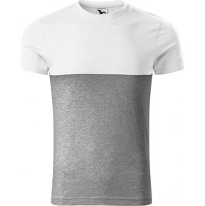 MALFINI® Dvoubarevné bavlněné tričko Connection Malfini Barva: bílá a šedá, Velikost: L