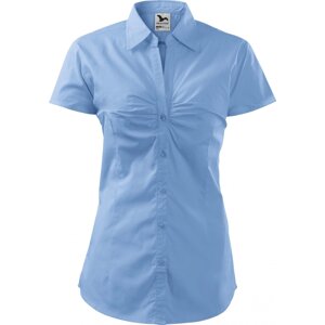 MALFINI® Dámská popelínová košile Chic s pásovými záševky Barva: modrá nebeská, Velikost: XXL