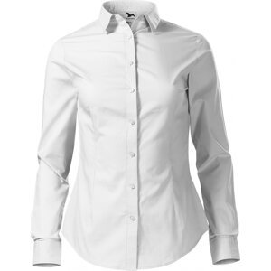 MALFINI® Dámská popelínová košile Style Malfini v projmuté střihu, dlouhý rukáv Barva: Bílá, Velikost: L