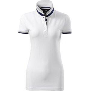 MALFINI Premium® Dámská piké polokošile se stojacím límečkem, 100% bavlna Barva: Bílá, Velikost: M
