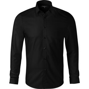 MALFINI® Pánská slim fit košile Dynamic Malfini Premium s dlouhým rukávem, 60% bavny Barva: Černá, Velikost: XXL