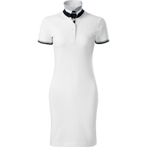 MALFINI Premium® Lehce vypasované piqé šaty se zpevněnými rameny Barva: Bílá, Velikost: XXL