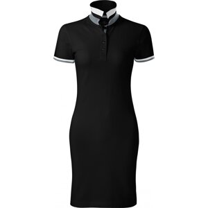 MALFINI Premium® Lehce vypasované piqé šaty se zpevněnými rameny Barva: Černá, Velikost: XXL