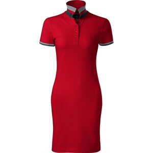 MALFINI Premium® Lehce vypasované piqé šaty se zpevněnými rameny Barva: Červená, Velikost: XXL