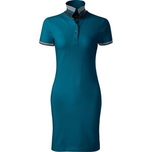 MALFINI Premium® Lehce vypasované piqé šaty se zpevněnými rameny Barva: modrá petrolejová, Velikost: XXL