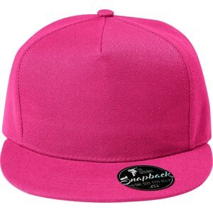 MALFINI® Keprová 5 panelová čepice Rap s rovným kšiltem Barva: purpurová, Velikost: nastavitelná