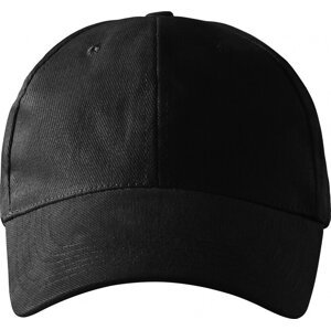 MALFINI® Dětská keprová čepice na suchý zip, 6 panelů Barva: Černá, Velikost: nastavitelná