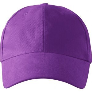 MALFINI® Dětská keprová čepice na suchý zip, 6 panelů Barva: Fialová, Velikost: nastavitelná