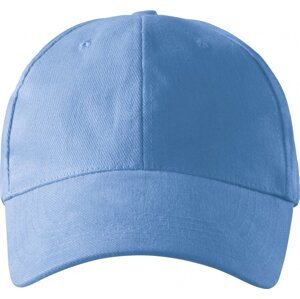MALFINI® Dětská keprová čepice na suchý zip, 6 panelů Barva: modrá nebeská, Velikost: nastavitelná