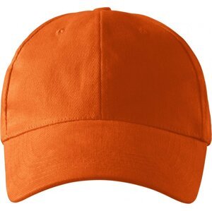 MALFINI® Dětská keprová čepice na suchý zip, 6 panelů Barva: Oranžová, Velikost: nastavitelná
