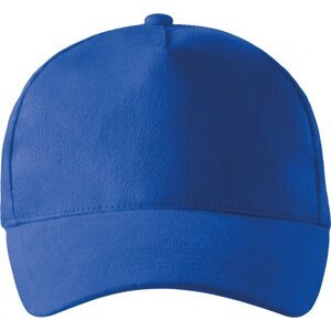 MALFINI® Unisex nastavitelná čepice z broušeného kepru, 5 panelů Barva: modrá královská, Velikost: nastavitelná