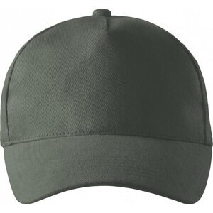 MALFINI® Unisex nastavitelná čepice z broušeného kepru, 5 panelů Barva: tmavá břidlice, Velikost: nastavitelná