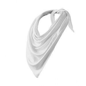 MALFINI® Pružný šátek ve tvaru trojúhelníku z polyesteru 65 x 65 x 92 cm Barva: Bílá, Velikost: uni