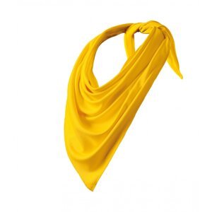 MALFINI® Pružný šátek ve tvaru trojúhelníku z polyesteru 65 x 65 x 92 cm Barva: Žlutá, Velikost: uni
