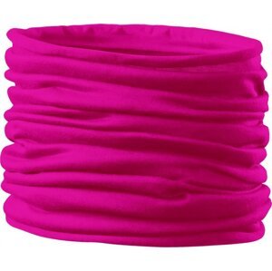 MALFINI® Víceúčelový unisex nákrčník Twister 100% polyester 50x26 cm Barva: růžová neonová, Velikost: uni