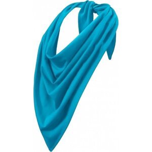 MALFINI® Trendový bavlněný šátek ve tvaru trojúhelníku 68 x 68 x 96 cm Barva: Tyrkysová, Velikost: uni