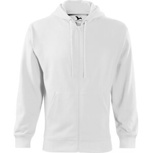 MALFINI® Pánská celopropínací mikina s kapucí Trendy Zipper Barva: Bílá, Velikost: XL