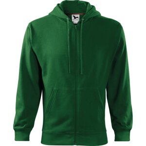 MALFINI® Pánská celopropínací mikina s kapucí Trendy Zipper Barva: Zelená lahvová, Velikost: XXL
