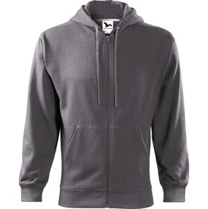 MALFINI® Pánská celopropínací mikina s kapucí Trendy Zipper Barva: šedá ocelová, Velikost: XL